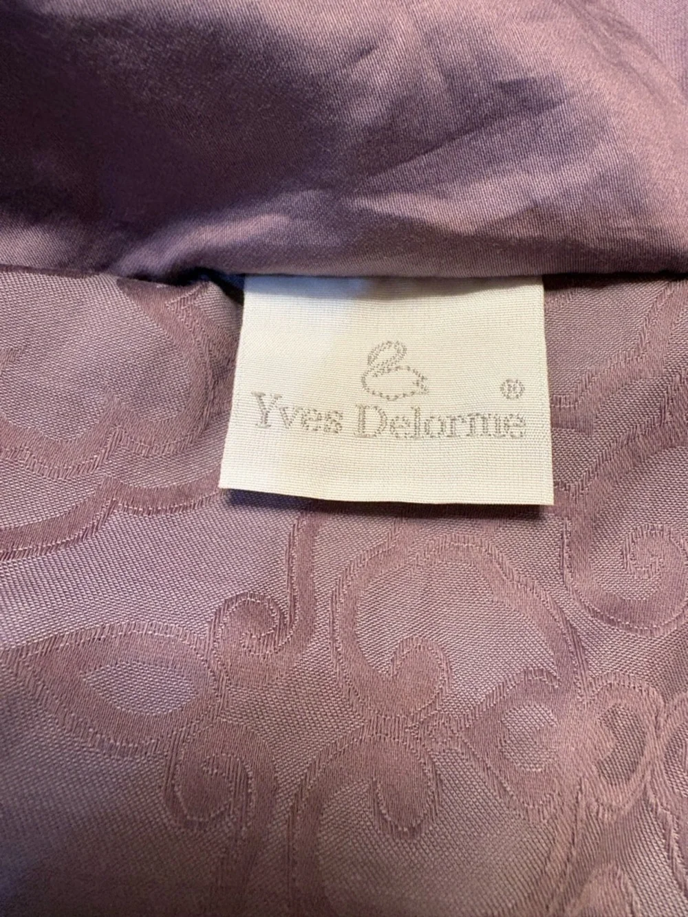 Yves Delorme Purple Esquise Pattern Euro Pillowsham